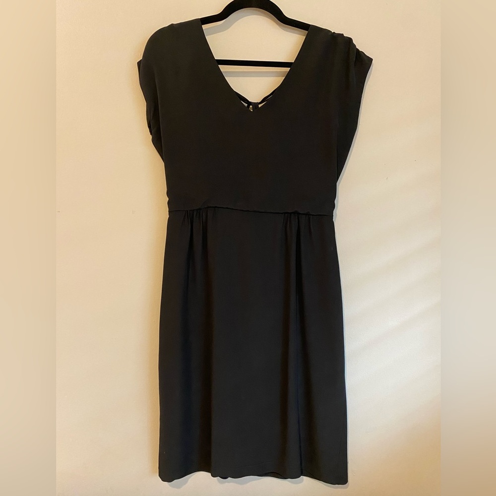 No. 6 Black Silk Cross Back Dress